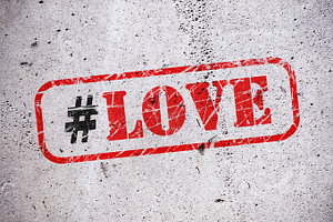 Love hashtag on the wall, an Abstract Photo by BOOCYS