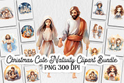 Christmas Cute Nativity Clipart Bund, an Illustration by Moon Studio (Thumbnail 2 of 11)