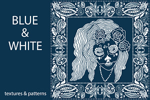 Blue and White Textures and Patterns