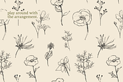 Sketchy Pencil Drawing Wildflowers, an Illustration by elpple (Thumbnail 5 of 7)