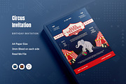 Circus Birthday Invitation, an Invitation Template by Fannan Studio (Thumbnail 1 of 2)