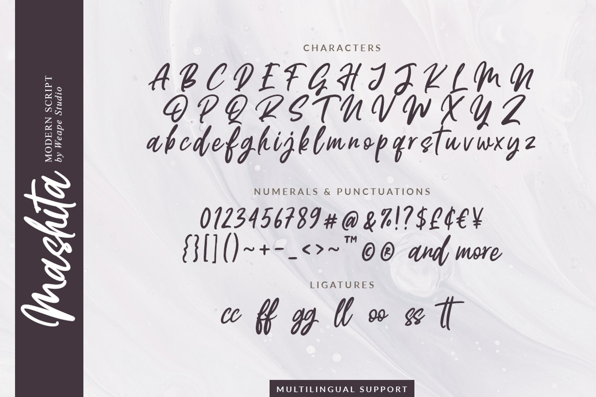 Mashita, a Script Font by Weape Studio (Photo 11 of 11)