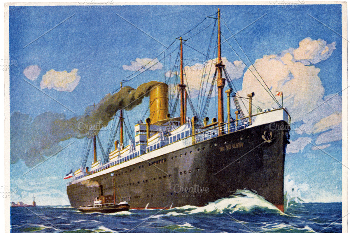 steamer illustration, 1920, an Illustration by Betty Nane