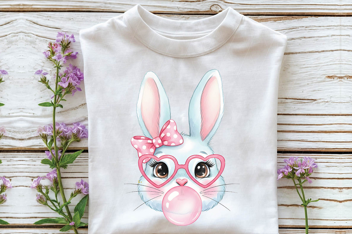 Coquette Easter Bunny Bubblegum Png, an Illustration by DreamPrint404 (Photo 5 of 6)