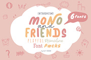 Mono and Friends, a Script Font by alit design (Thumbnail 1 of 20)