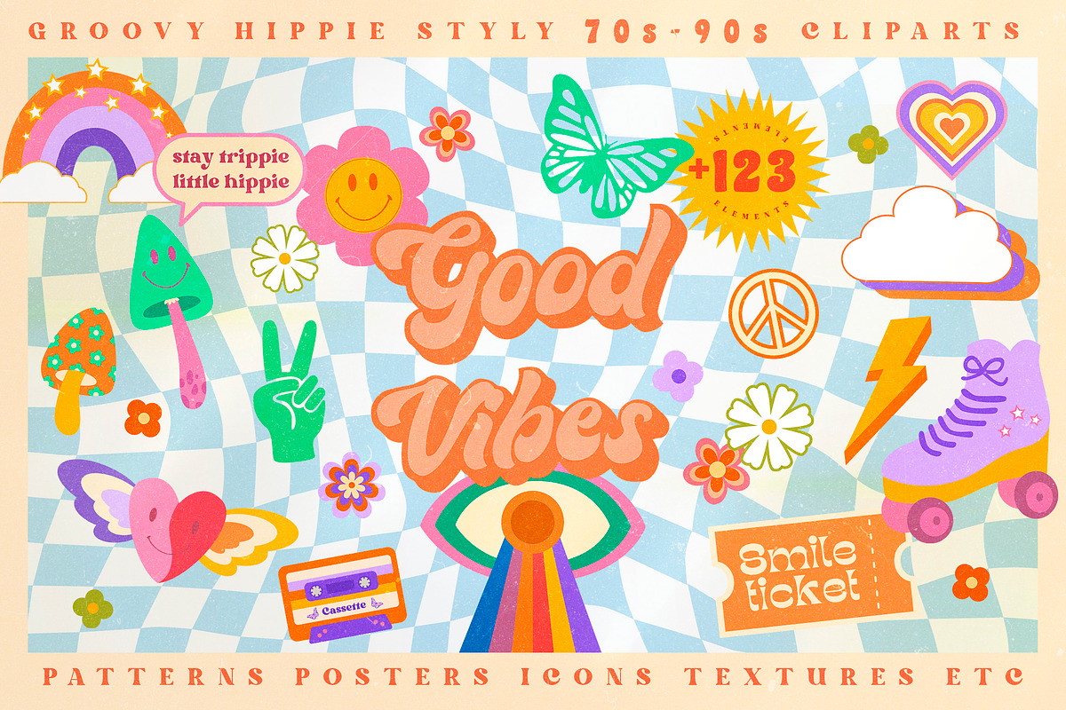 Retro Vibes Art 70s 90s, an Object Graphic by NassyArt (Photo 1 of 12)