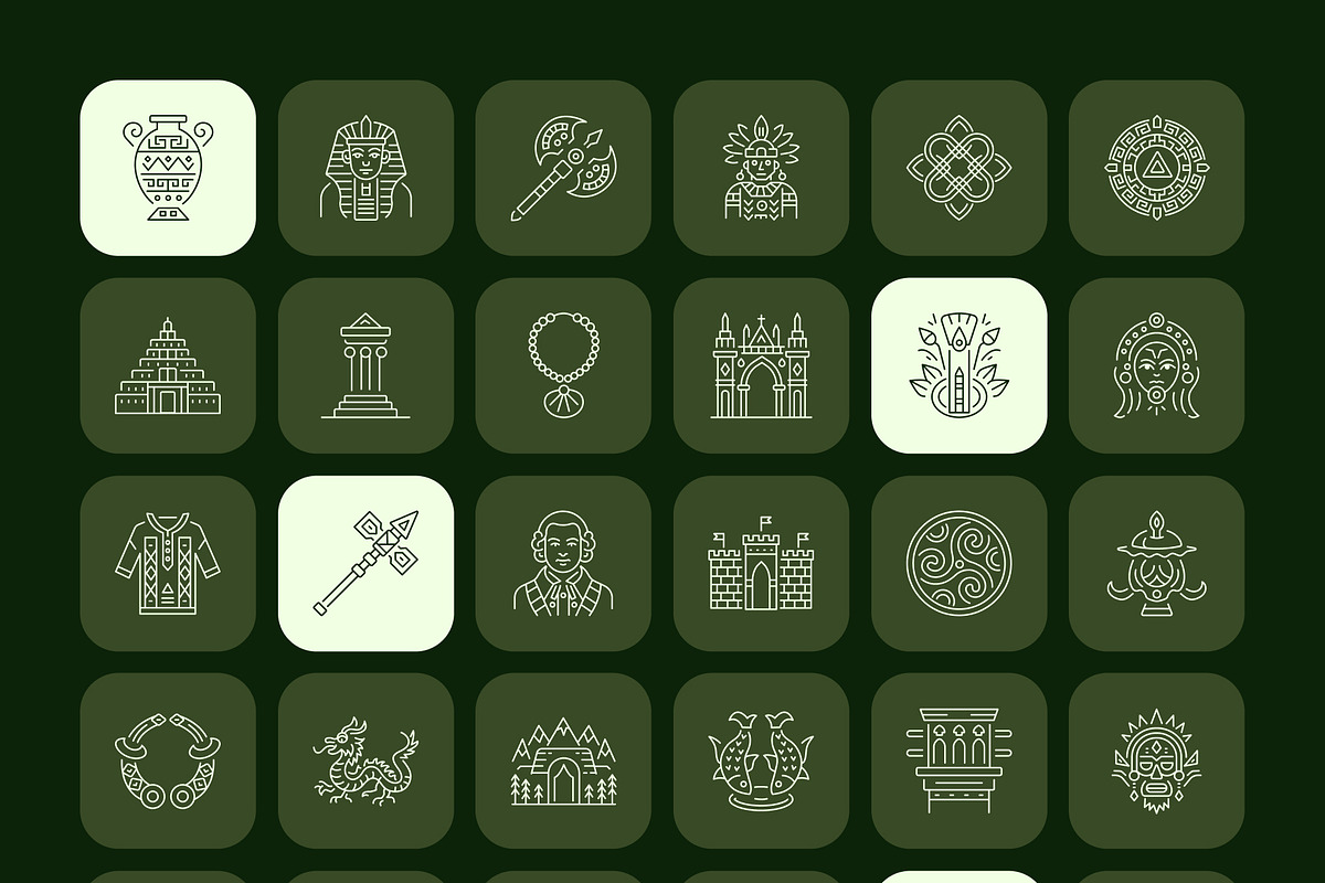 1390 Cultural and Historical Icons, an Outline Icon by Prosymbols (Photo 14 of 25)