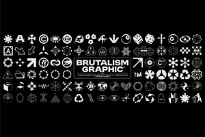 BRUTALISM ICON SET 91 ELEMENT, a Graphic by BonkiStudio