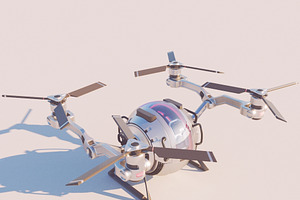Sci Fi QuadCopter 3d model vray, a Cars & Vehicle 3D Model by konstantin.ermolaev