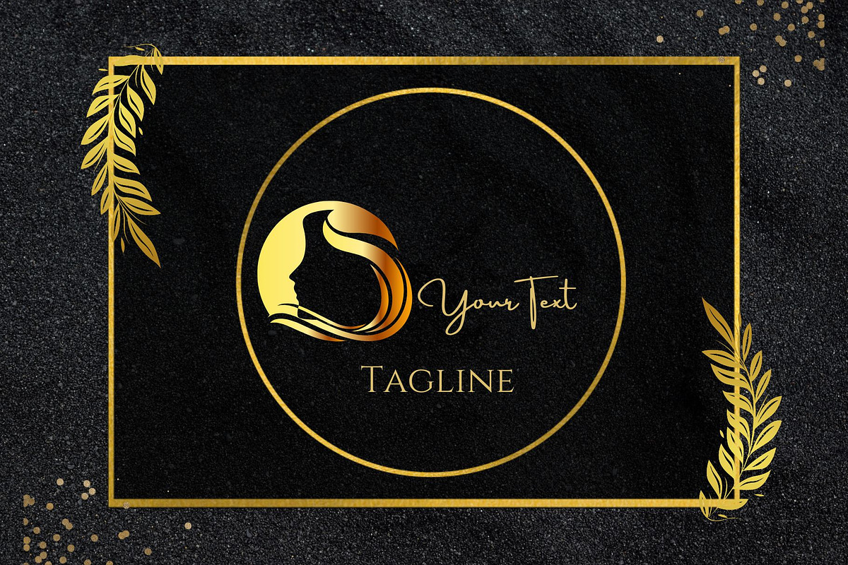 Golden emblem face circle logo, a Branding & Logo Template by Premium Digital Templates