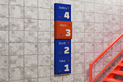 Wall Mounted Directional Sign Mockup, an Advertising Mockup by herutage (Thumbnail 2 of 5)