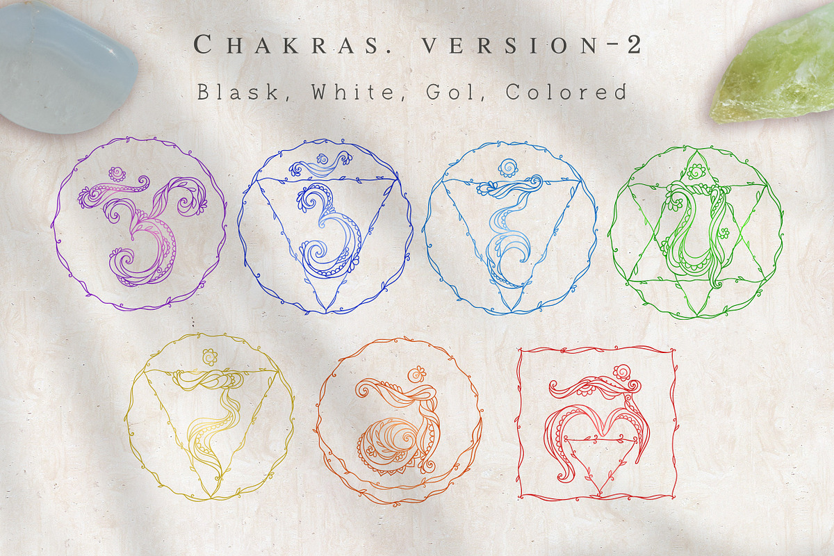 Unique Zen Chakras 40 items, an Illustration by anvinoart (Photo 8 of 13)