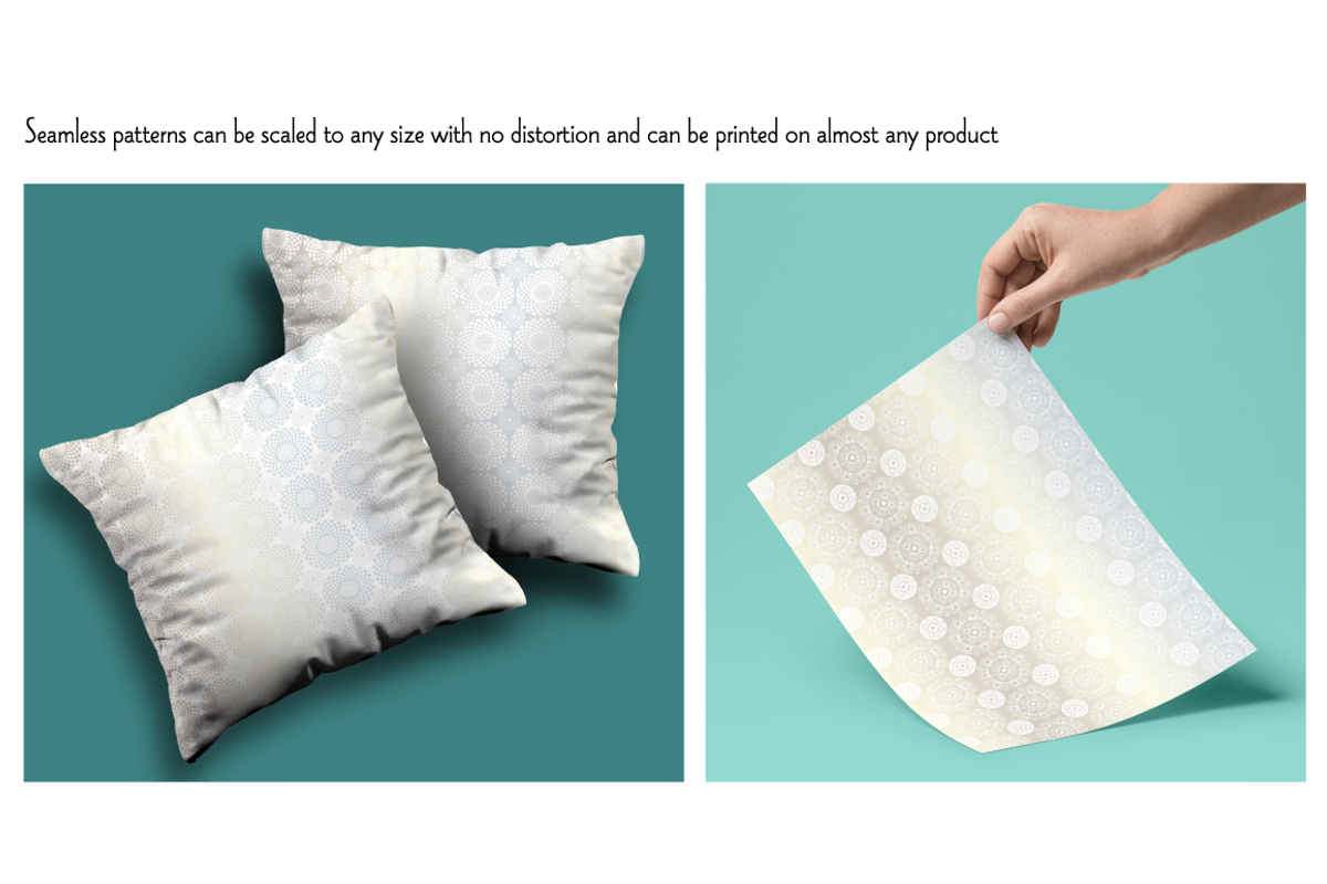 Seamless Silver Medallion Patterns preview 2