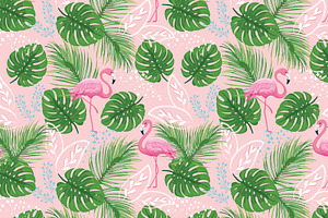 Tropical Flamingo Pattern