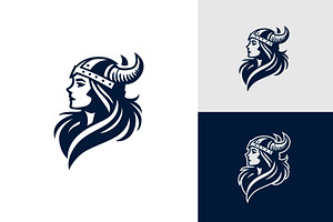 Viking Woman Logo, a Branding & Logo Template by funpixel