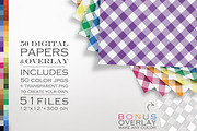 Digital Papers Gingham + DIY Overlay, a Pattern Graphic by The Geekery Store (Thumbnail 1 of 3)