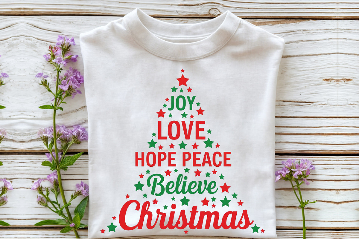 Joy Love Hope Peace Believe Christma, a Seasonal Illustration by Rose Art (Photo 4 of 4)