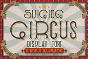 Suicide circus font + bonus designs, a Font by Heather_insane (Thumbnail 1 of 8)