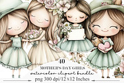Mother's Day Girls Clipart, an Illustration by Designking (Thumbnail 1 of 5)