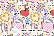 Back to School Seamless Pattern, a Pattern Graphic by Coastal 5 Designs (Thumbnail 1 of 3)