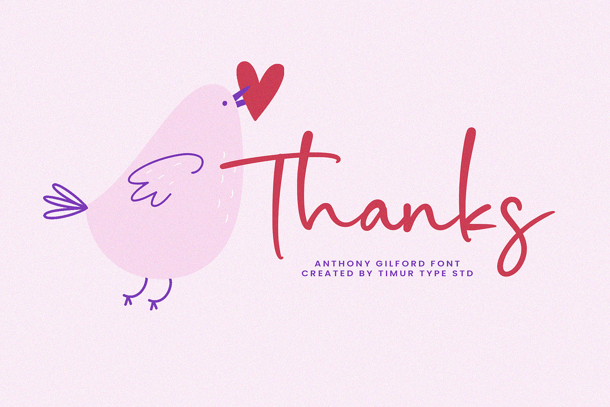 Anthony Gilford Font, a Handwritten Font by Timurtype (Photo 7 of 7)
