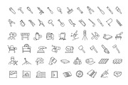 Construction and Building Line Icons, an Outline Icon by Tettygreen (Thumbnail 2 of 3)