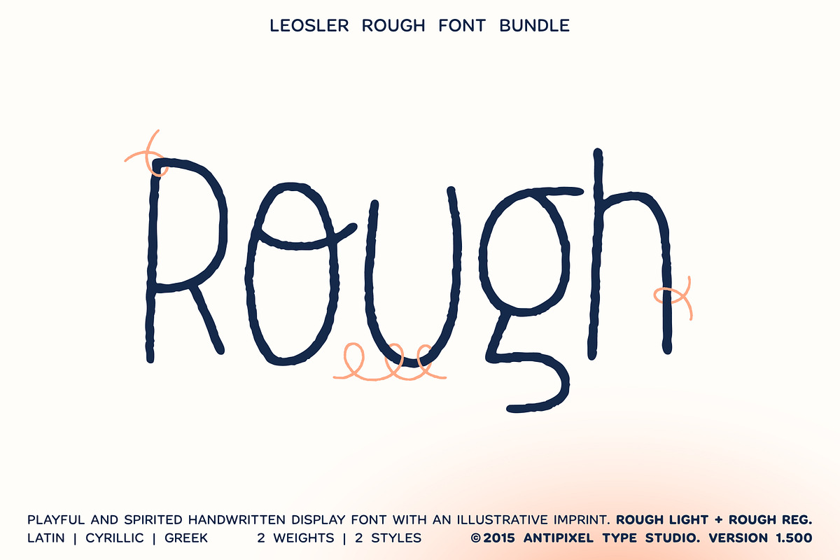 LeOsler Rough | Bundle | 2 Fonts, a Handwritten Font by Antipixel Type Studio (Photo 1 of 15)