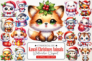 Kawaii Christmas Animals – PNG, an Illustration by RobertsArt (Thumbnail 1 of 7)