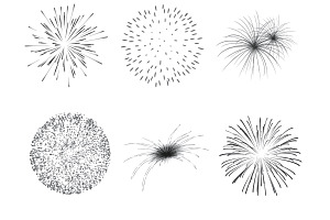 Firework Set 5 Procreate Brush Stamp