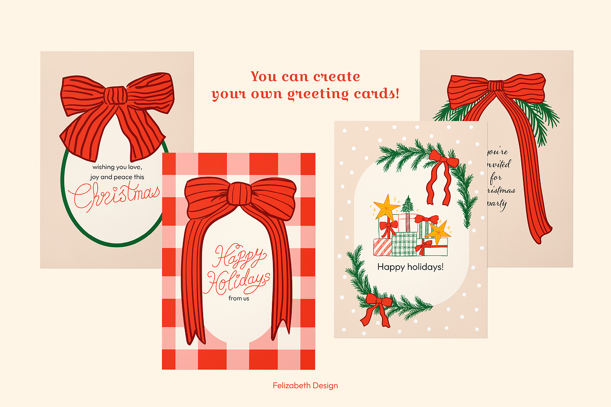 Coquette Christmas Collection, a Seasonal Illustration by Felizabeth Design (Photo 9 of 13)
