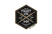 Vintage Label Fight Or Die, an Illustration by Ezepov (Thumbnail 3 of 3)