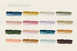 Brush Strokes In 17 Modern Colors