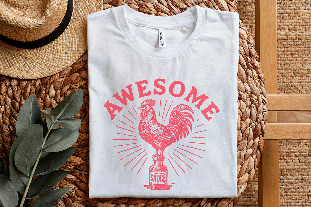 Awesome Sauce PNG, Retro Rooster, an Illustration by SharpMarketplace (Photo 3 of 9)