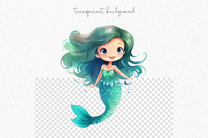 Mermaid Birthday Clipart