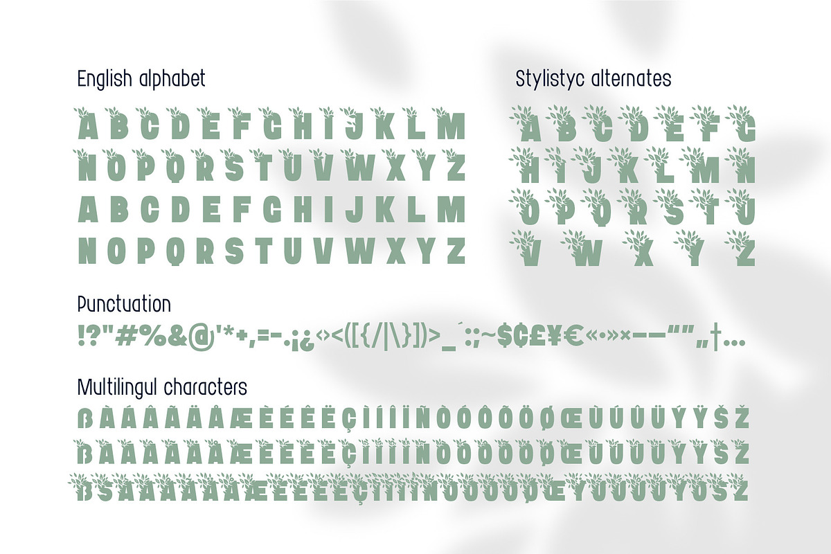 Bushman font set preview 6