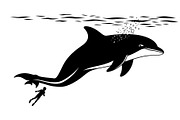 Dolphin Jumping Silhouette Vector bu, an Illustration by Designs_River (Thumbnail 24 of 48)