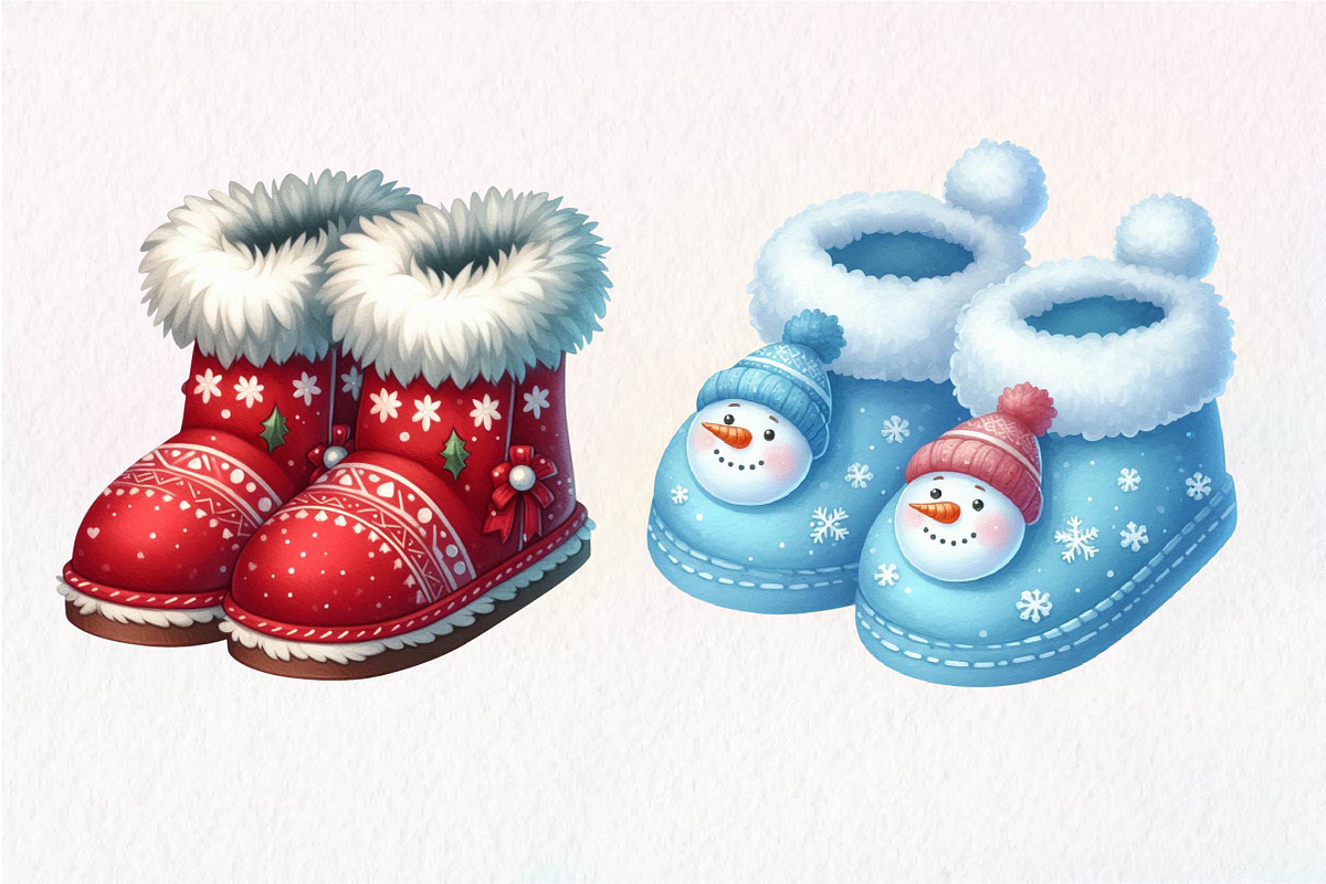 Christmas Slipper Clipart, an Illustration by Dream Creation (Photo 7 of 7)