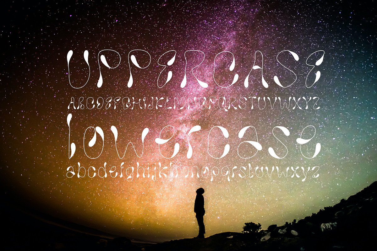 Liquid Alien Display Font, a Handwritten Font by Tera Asset Garage (Photo 3 of 6)