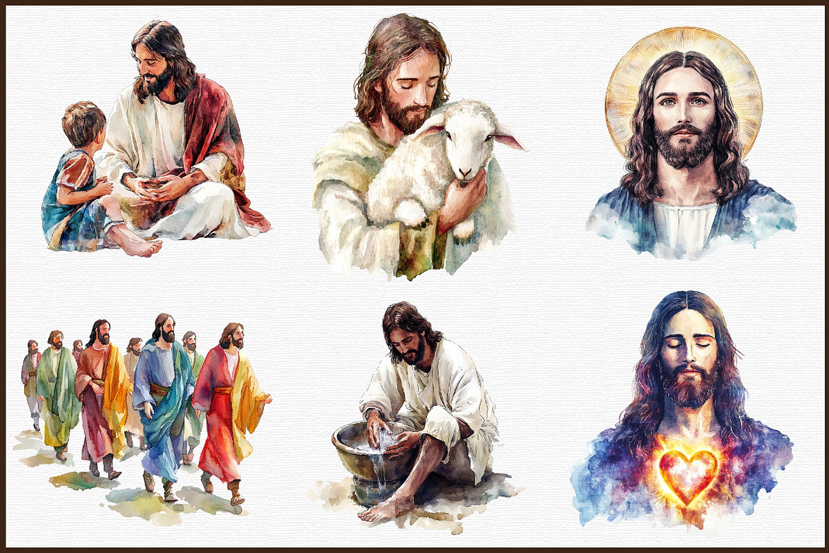 Jesus Christ Clipart PNG, an Illustration by Sublimation Artist (Photo 3 of 6)