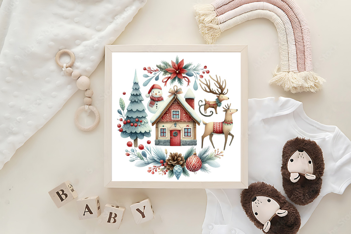 Christmas Scandinavian PNG, an Illustration by Designking (Photo 3 of 4)