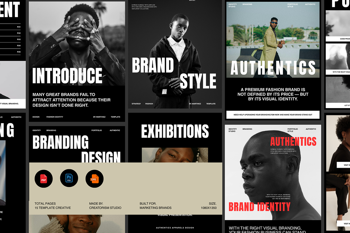 Brand Portfolio Social Media 3 in 1, a Social Media Template by Creatorism (Photo 1 of 8)