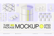 Paper Tube Package Mockup Set 1, a Packaging Mockup by Samolevsky (Thumbnail 1 of 15)
