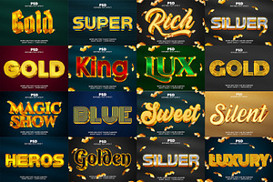 15 best luxury 3d Text Effect bundle, a Layer Style Add-On by bdrobin
