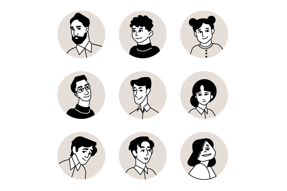 People avatar icons, an Icon by PureSolution (Photo 3 of 13)