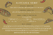 Alocasia-Trio Font Combination, a Script Font by Burntilldead (Thumbnail 13 of 17)