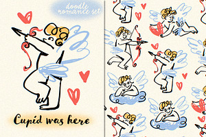 Cupid was here, a Decorative Illustration by Twisted Tail