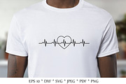 Heartbeat SVG. Line heart beat SVG., an Object Graphic by Kseniia_designer's shop (Thumbnail 4 of 5)
