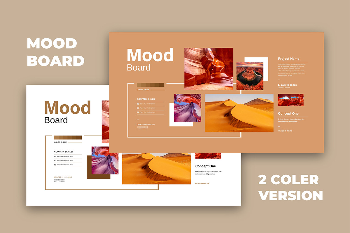 Mood Board Layout Template