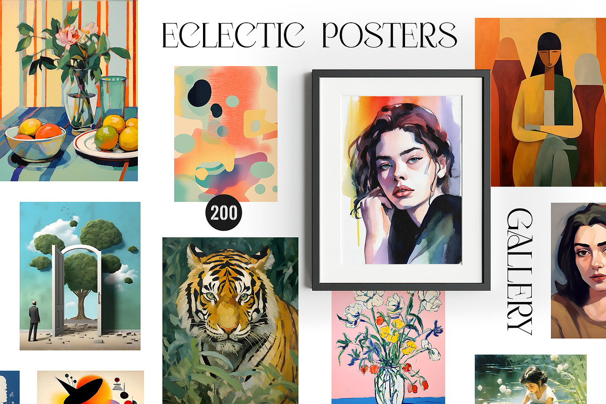 Eclectic Posters - Wall Art Gallery, a Graphic by SunnyAfternoons (Photo 1 of 11)