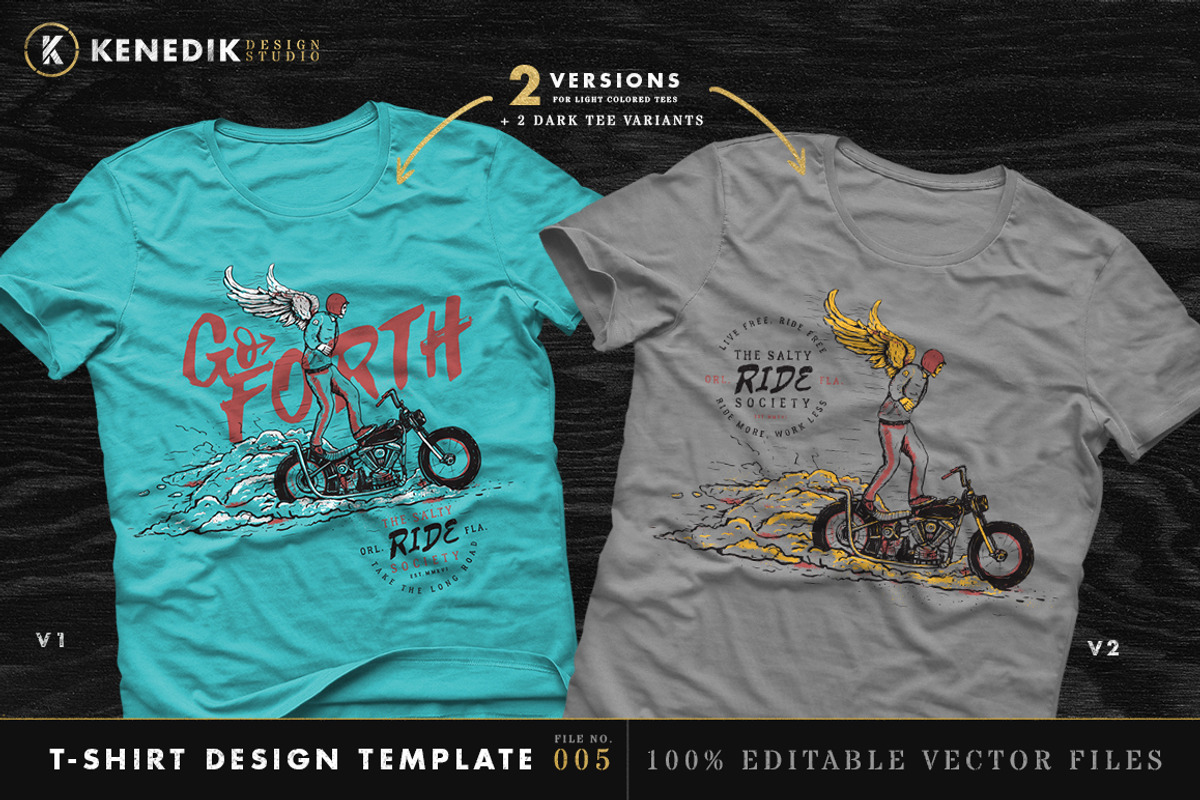 T-Shirt Design Template 005, an Object Graphic by KENEDIK DESIGN STUDIO (Photo 2 of 5)